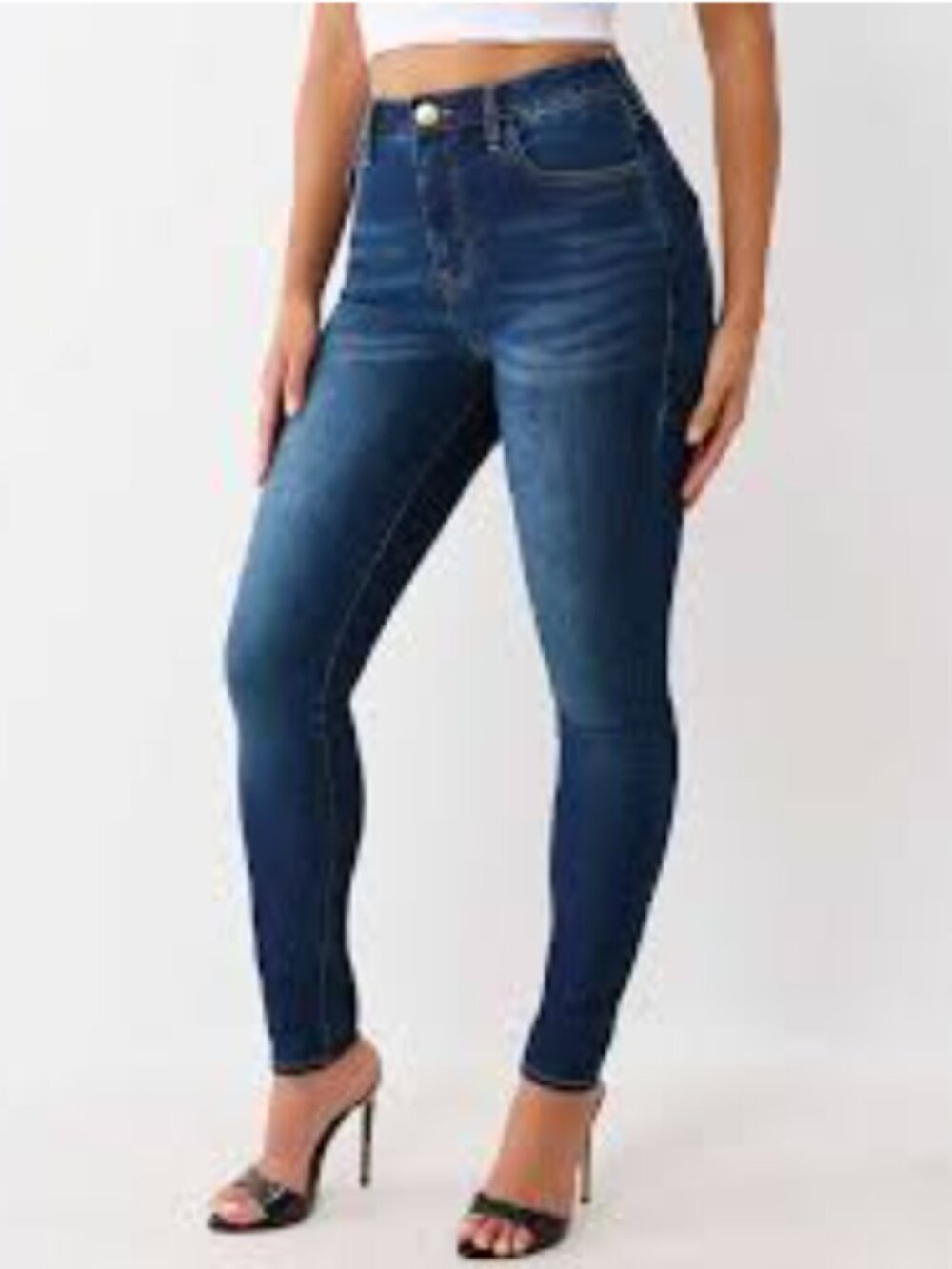 True Religion Halle High Rise Super Skinny Jeans Size 27 (4) Dark Wash Stretch